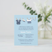 Sailor Clothes Nautical Baby Shower Invitaties Kaart (Staand voorkant)
