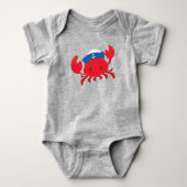 Sailor Crab, Cute Crab, Sailor Pet, Sailor, Sailin Romper (Voorkant)