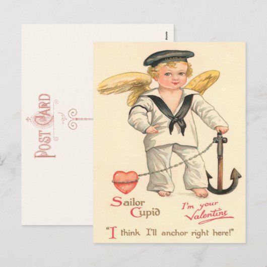  Sailor Cupid Valentijn Briefkaart (Voorkant / Achterkant)