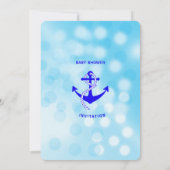 Sailor Cute Blue van Baby shower Kaart (Achterkant)