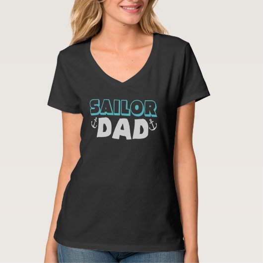 Sailor Dad Daddy Regatta Sailboat Seaman Boat Sail T-shirt (Voorkant)