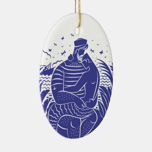 Sailor Dad O Keramisch Ornament (Rechts)