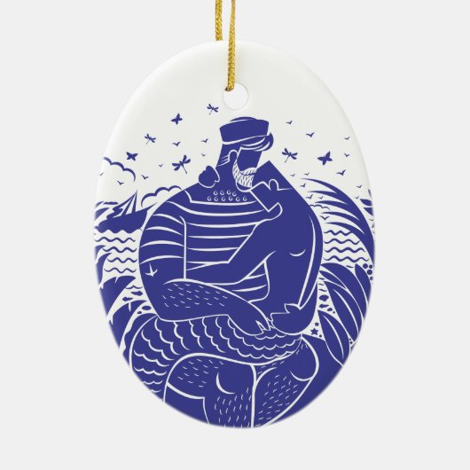 Sailor Dad O Keramisch Ornament (Achterkant)
