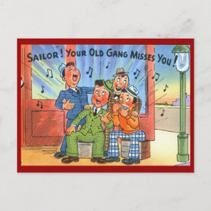 Sailor. De Gang mist je! Vintage Briefkaart
