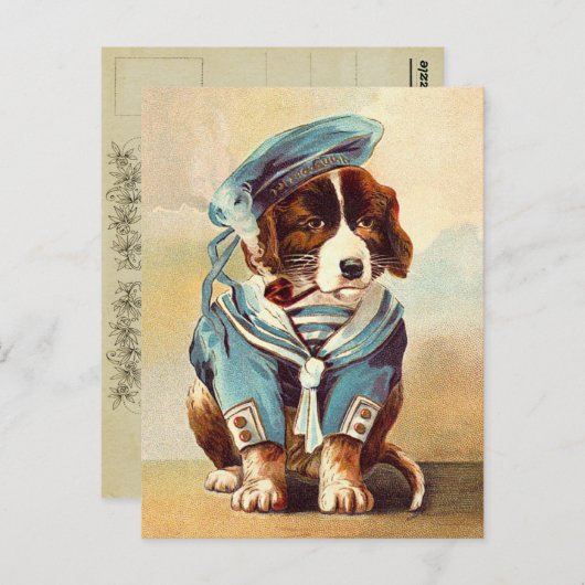  Sailor Dog Briefkaart (Voorkant / Achterkant)