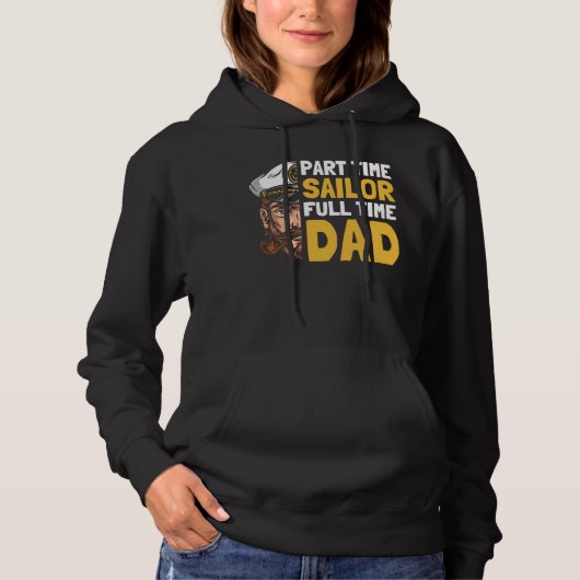 Sailor Father Captain Sailboat  Boat Sailing Dad Hoodie (Voorkant)