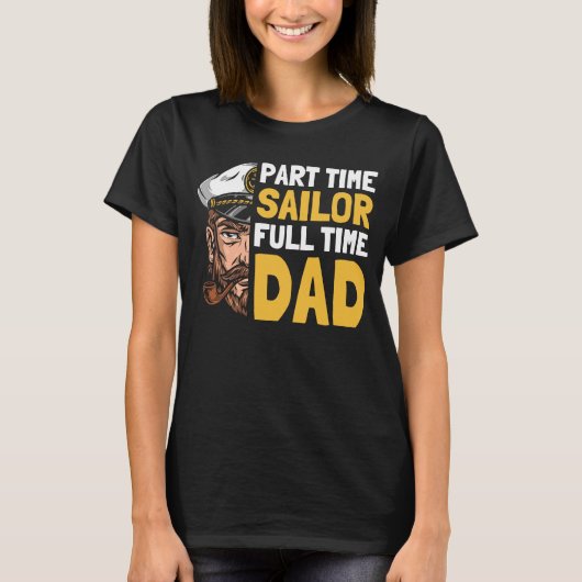 Sailor Father Captain Sailboat  Boat Sailing Dad T-shirt (Voorkant)