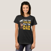 Sailor Father Captain Sailboat  Boat Sailing Dad T-shirt (Voorkant volledig)