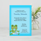 Sailor Frog Baby shower Invitation Kaart (Staand voorkant)