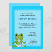 Sailor Frog Baby shower Invitation Kaart (Voorkant / Achterkant)