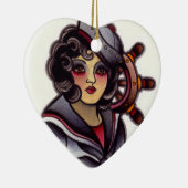 Sailor Girl Keramisch Ornament (Rechts)