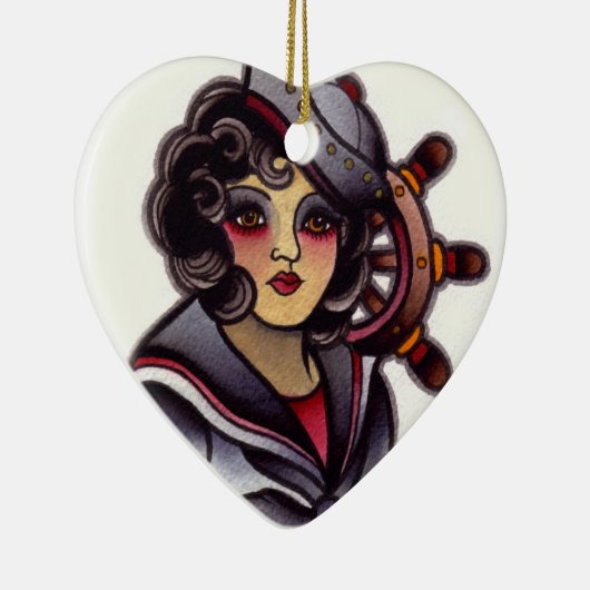 Sailor Girl Keramisch Ornament (Rechts)