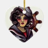Sailor Girl Keramisch Ornament (Voorkant)