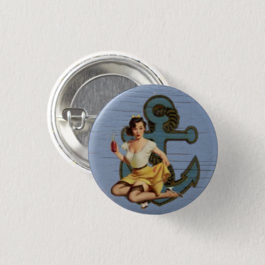 Sailor Girl Pinup Button (Voorkant /achterkant)