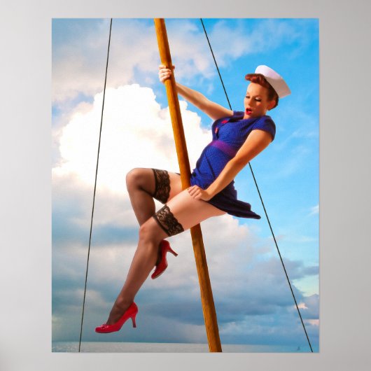 Sailor Girl Pinup Poster (Voorkant)
