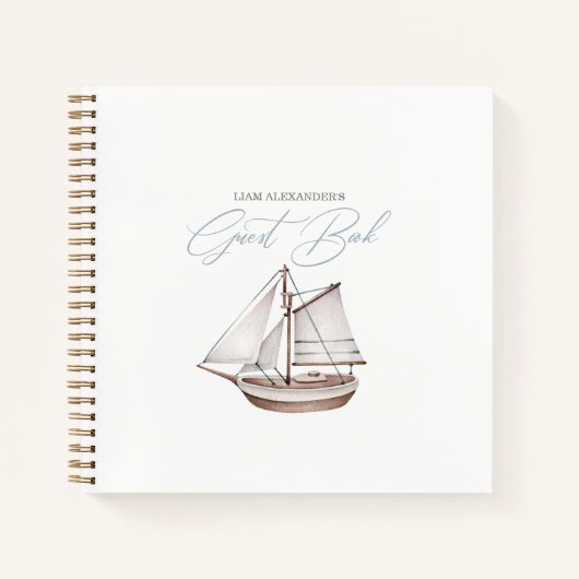 Sailor Guest Book Nautical Baby shower Notitieboek (Voorkant)