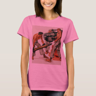 Sailor Hunks die het grote Pistool laden T-shirt