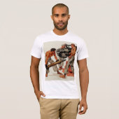 Sailor Hunks die het grote Pistool laden T-shirt (Voorkant volledig)