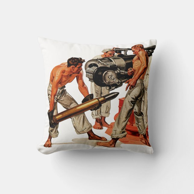 Sailor Hunks Lost het grote Pistool Kussen (Voorkant)