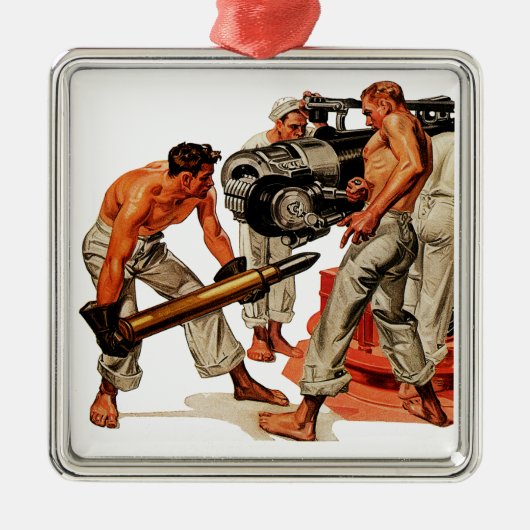 Sailor Hunks Lost het grote Pistool Metalen Ornament (Voorkant)