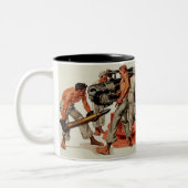 Sailor Hunks Lost het grote Pistool Tweekleurige Koffiemok (Links)