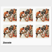 Sailor Hunks Lost het grote Pistool Vierkante Sticker (Vel)