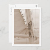 Sailor in het Briefkaart Rigging Sepia (Voorkant / Achterkant)