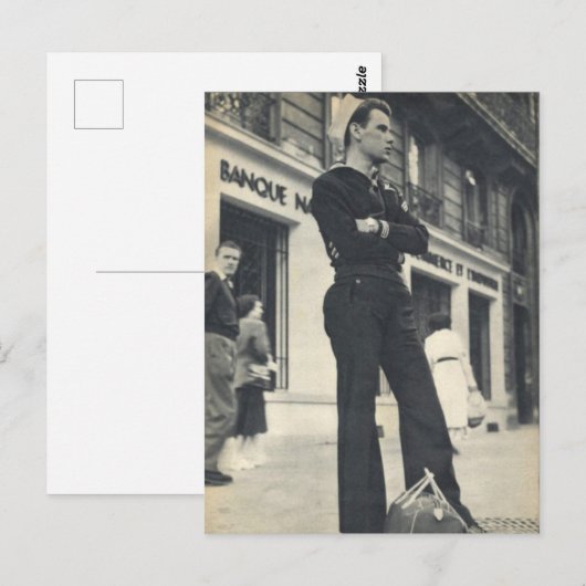 Sailor in Parijs Briefkaart (Voorkant / Achterkant)