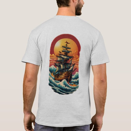 Sailor Jerry & Ed Hardy geïnspireerd Tattoo ontwer T-shirt (Achterkant)