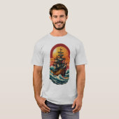 Sailor Jerry & Ed Hardy geïnspireerd Tattoo ontwer T-shirt (Voorkant volledig)