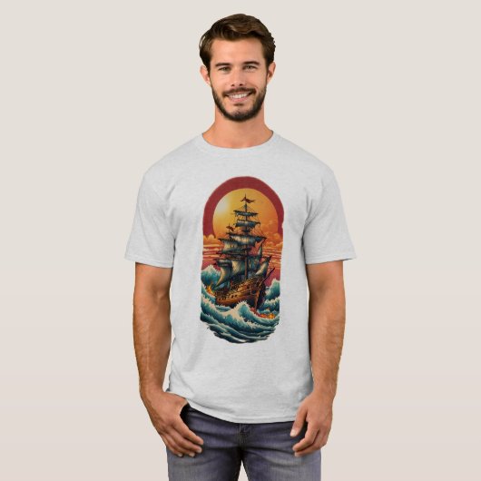 Sailor Jerry & Ed Hardy geïnspireerd Tattoo ontwer T-shirt (Voorkant volledig)