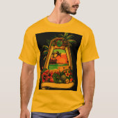 Sailor Jerry-geïnspireerd Strand Tattoo Art T-shir T-shirt (Voorkant)