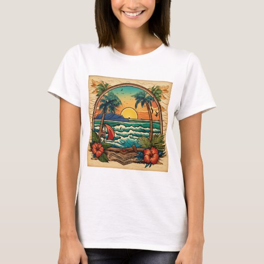 "Sailor Jerry inspireerde Women's Basic T-shirt (Voorkant)