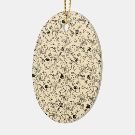 Sailor Jerry Pattern Keramisch Ornament (Links)