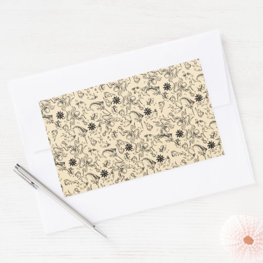 Sailor Jerry Pattern Rechthoekige Sticker (Envelop)