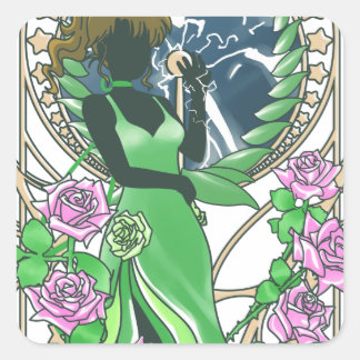 Sailor Jupiter Thunder Oak Evolution Vierkante Sticker