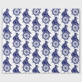  Sailor, kapitein's wiel Silhouette Cadeaupapier (Vlak)