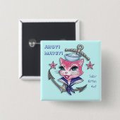 Sailor Kitten Kat™ - Button (Voorkant /achterkant)