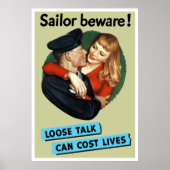 Sailor Let op! Poster (Voorkant)