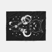 Sailor Meow Cute Moon Cat Space Magic Gothic Hallo Fleece Deken (Voorkant (Horizontaal))
