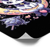 Sailor Meow Cute Moon Cat Space Magic Gothic Hallo Poster (Hoek)