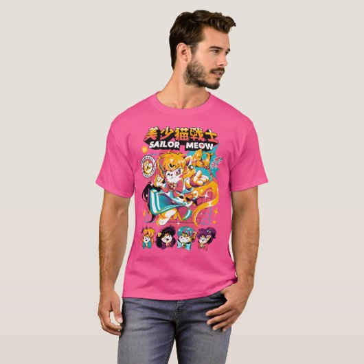 Sailor Meow T-shirt (Voorkant volledig)