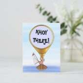 Sailor met telescoopgroet briefkaart (Staand voorkant)