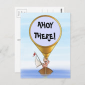 Sailor met telescoopgroet briefkaart (Voorkant / Achterkant)