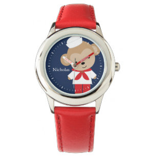 Sailor Monkey gepersonaliseerd Kind Horloge
