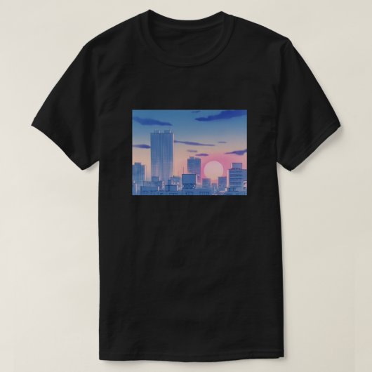 Sailor Moon City Landscape Classic T-shirt (Design voorkant)