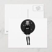 Sailor moon gothic waterverf briefkaart (Voorkant / Achterkant)