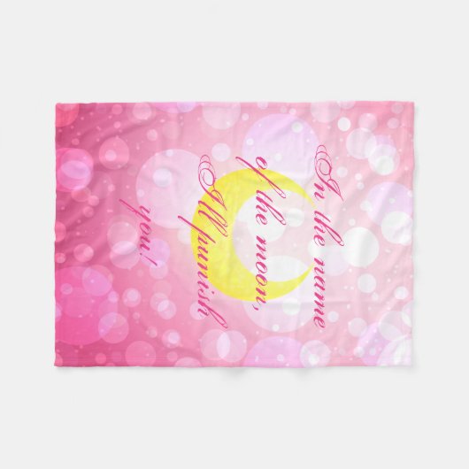 Sailor Moon Quote Blanket Fleece Deken (Voorkant (Horizontaal))