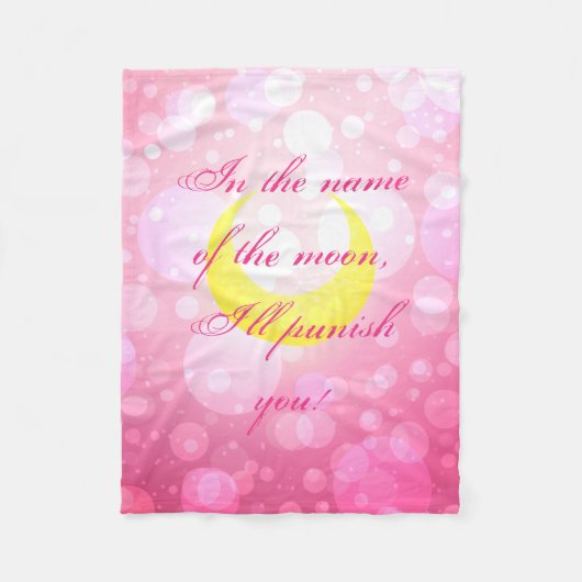 Sailor Moon Quote Blanket Fleece Deken (Voorkant)