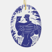 Sailor n merman keramisch ornament (Achterkant)